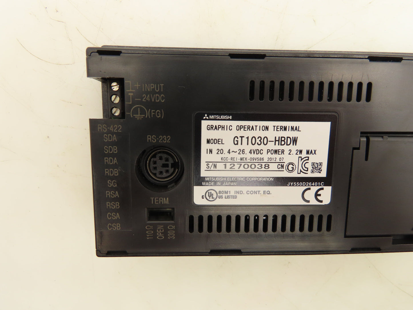 Mitsubishi Electric GT1030-HBDW GOT1000 HMI Graphic Operator Control Terminal