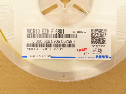 Rohm MCR10EZHF6801 Chip Resistor Tape And Reel 6.8 kOhms ± 1% 1/8 W 5000 Pcs