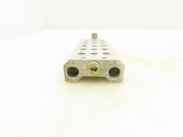 Koganei 180M5F 5-Station Hydraulic Manifold Base 1/4" NPT Port