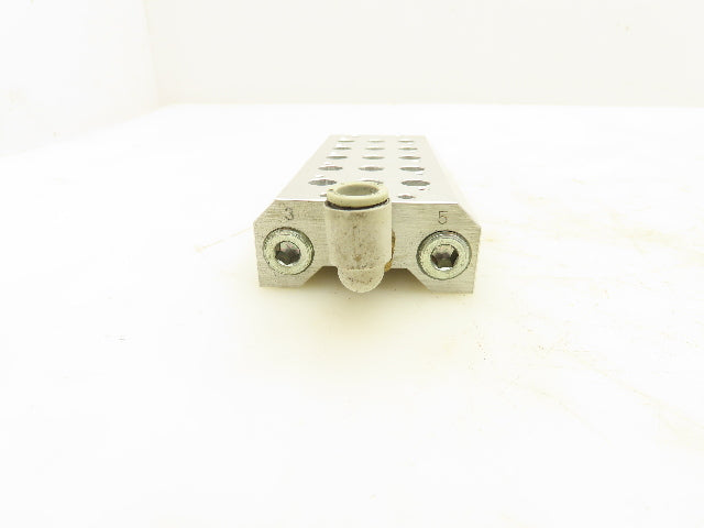 Koganei 180M5F 5-Station Hydraulic Manifold Base 1/4" NPT Port