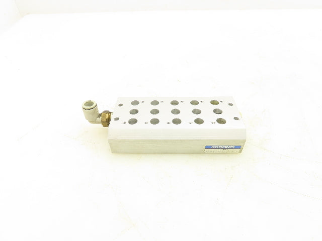 Koganei 180M5F 5-Station Hydraulic Manifold Base 1/4" NPT Port