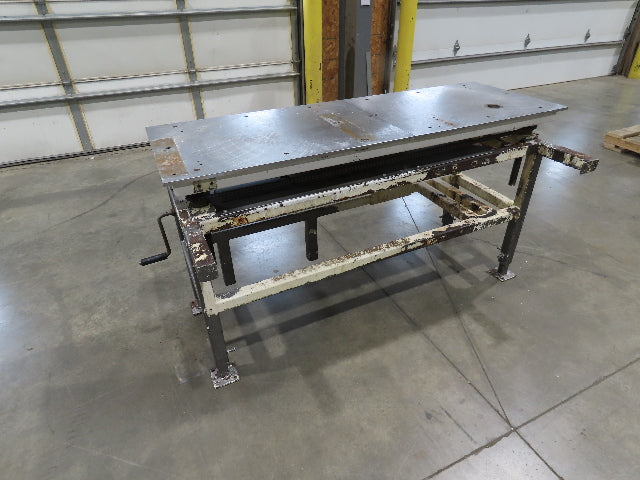 1/2" Steel Top Work Bench Table 63"L 22"W 32-52"Adjustable Height