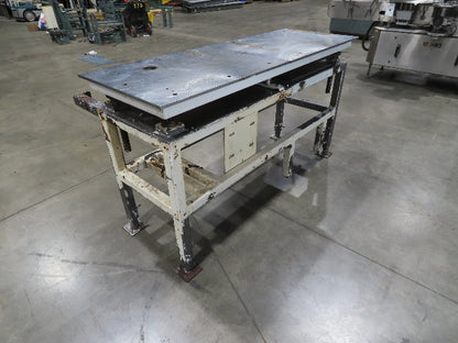 1/2" Steel Top Work Bench Table 63"L 22"W 32-52"Adjustable Height