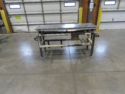 1/2" Steel Top Work Bench Table 63"L 22"W 32-52"Adjustable Height