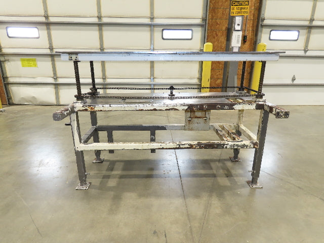 1/2" Steel Top Work Bench Table 63"L 22"W 32-52"Adjustable Height