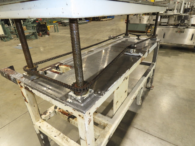 1/2" Steel Top Work Bench Table 63"L 22"W 32-52"Adjustable Height