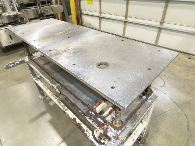 1/2" Steel Top Work Bench Table 63"L 22"W 32-52"Adjustable Height