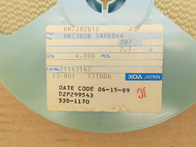 KOA RM73B2B Chip Resistor Tape And Reel 68 kOhms 5% 1/4W 4000 Pieces