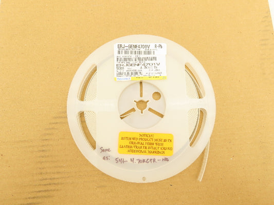 Panasonic ERJ-6ENF4701V Chip Resistor Tape And Reel 4.7 kOhms 1% 5000 Pcs