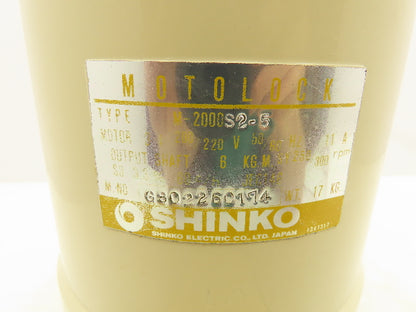 Shinko M-2000 S2-5 Motolock Electric Clutch Brake 220V 3PH 300 RPM JEC146