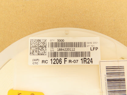 Yageo RC1206FR-071R24L Chip Resistor Tape And Reel 1.24 Ohms ± 1% 5000 Pcs