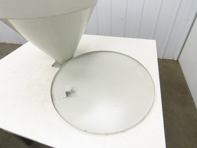 Steel Hopper Bin 3.2 Cu-Ft Low Level Site Window Lid 23"W x 27" T 3" Outlet