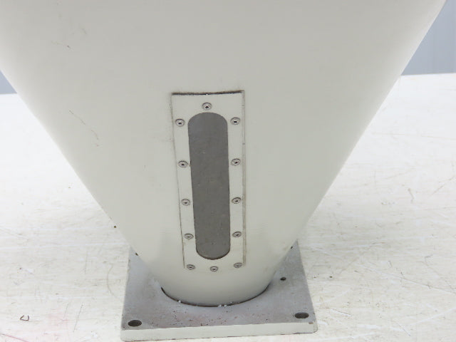 Steel Hopper Bin 3.2 Cu-Ft Low Level Site Window Lid 23"W x 27" T 3" Outlet