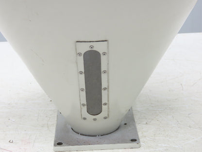 Steel Hopper Bin 3.2 Cu-Ft Low Level Site Window Lid 23"W x 27" T 3" Outlet