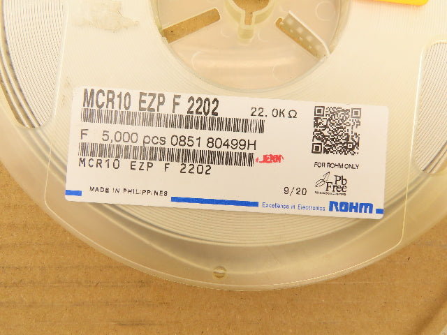 Rohm MCR10EZPF2202 Chip Resistor Tape And Reel 1/8W 22 kOhms ±1