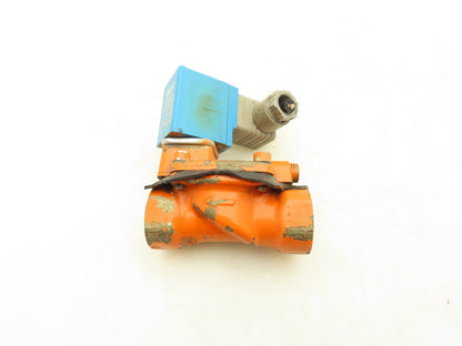Danfoss 042N7551 Brass Solenoid Valve 2-Way Normally Open 3/4" NPT 24VDC