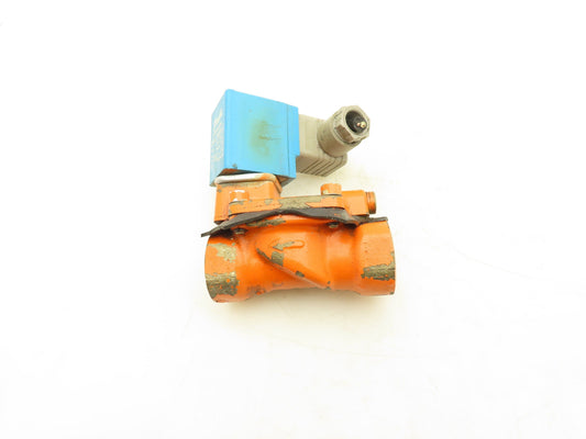 Danfoss 042N7551 Brass Solenoid Valve 2-Way Normally Open 3/4" NPT 24VDC