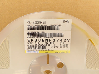 Panasonic ERJ-6ENF3742V Chip Resistor Tape And Reel 37.4 kOhms ± 1% 5000 Pcs