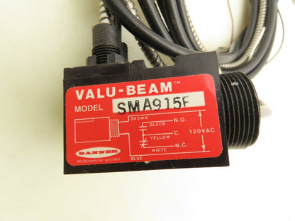 Banner SMA915F Valu-Beam Fiber Optic Photoelectric Sensor 120V