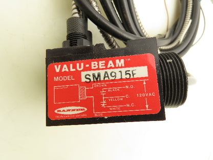 Banner SMA915F Valu-Beam Fiber Optic Photoelectric Sensor 120V