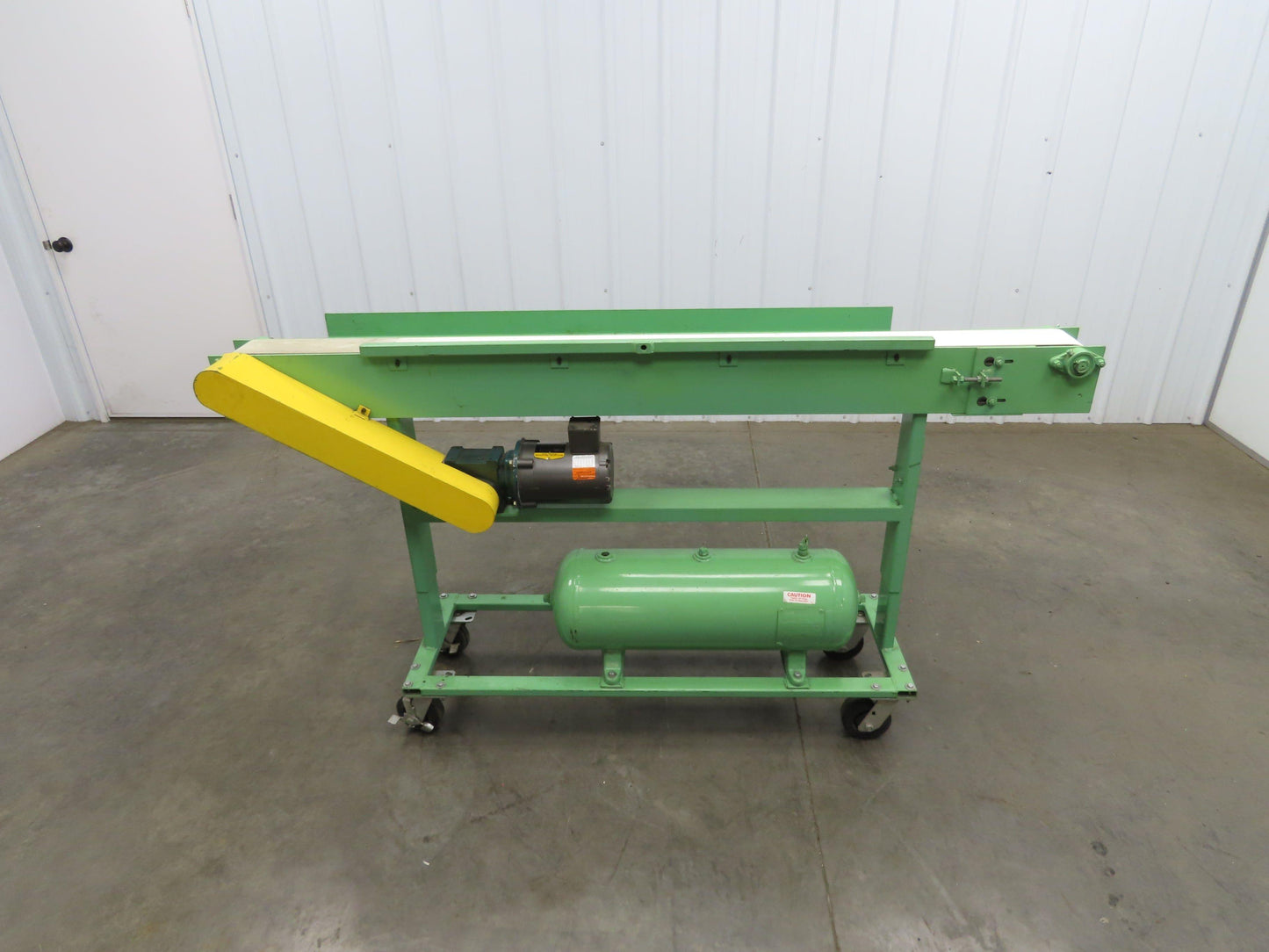 4"x 76" Small Belt Conveyor on Casters 230fpm High Speed Belt Drive 460V 3PH