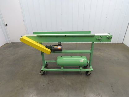 4"x 76" Small Belt Conveyor on Casters 230fpm High Speed Belt Drive 460V 3PH