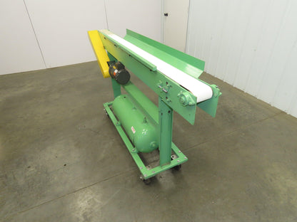 4"x 76" Small Belt Conveyor on Casters 230fpm High Speed Belt Drive 460V 3PH
