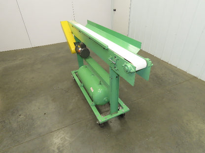 4"x 76" Small Belt Conveyor on Casters 230fpm High Speed Belt Drive 460V 3PH