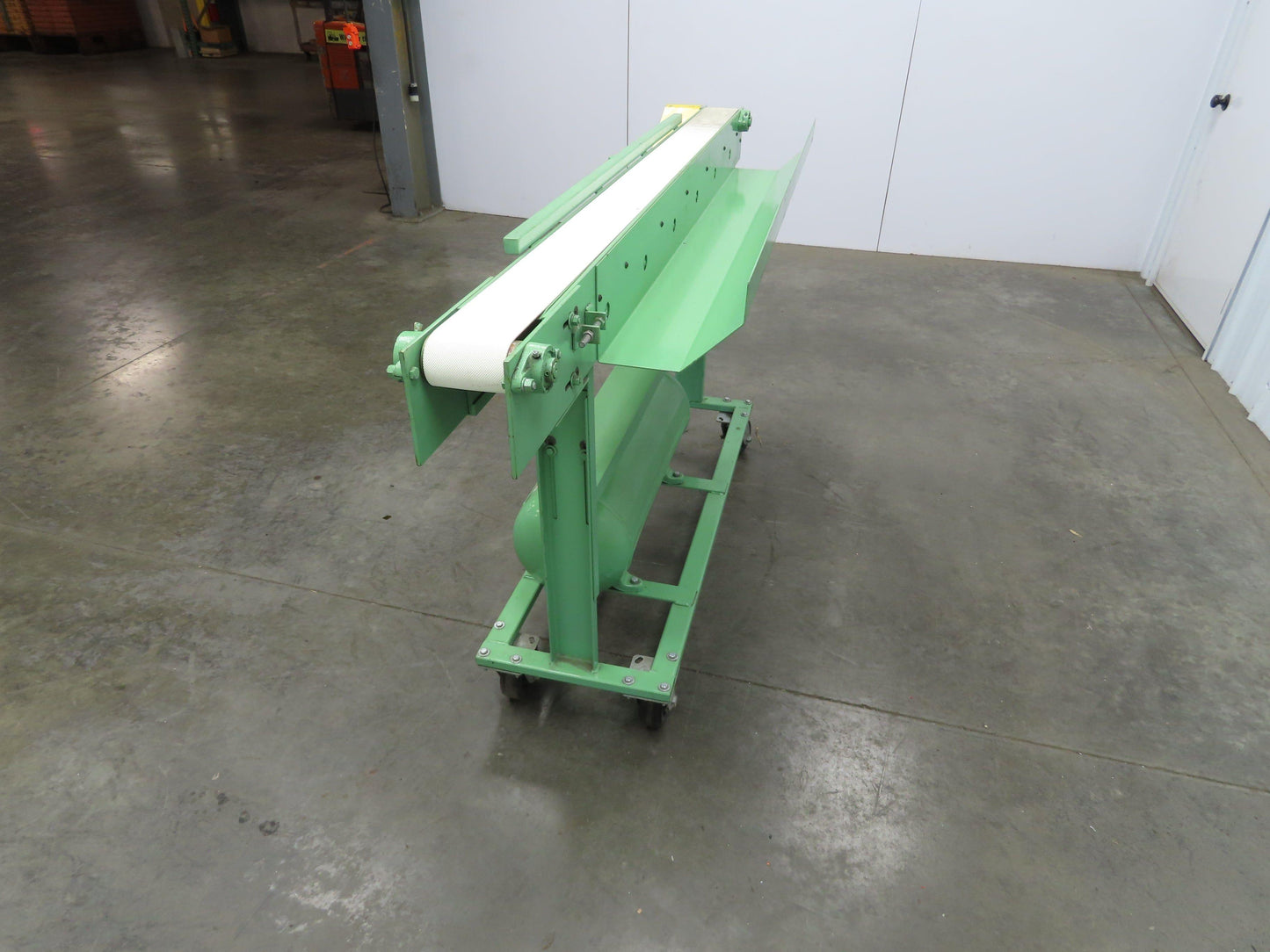 4"x 76" Small Belt Conveyor on Casters 230fpm High Speed Belt Drive 460V 3PH