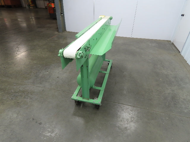 4"x 76" Small Belt Conveyor on Casters 230fpm High Speed Belt Drive 460V 3PH