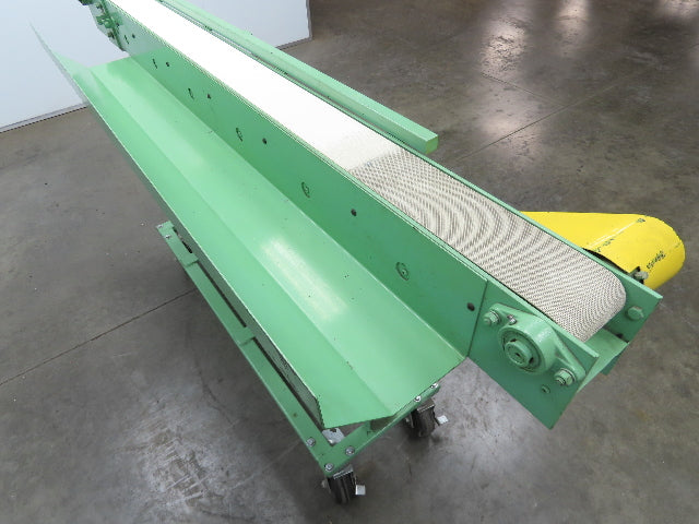 4"x 76" Small Belt Conveyor on Casters 230fpm High Speed Belt Drive 460V 3PH