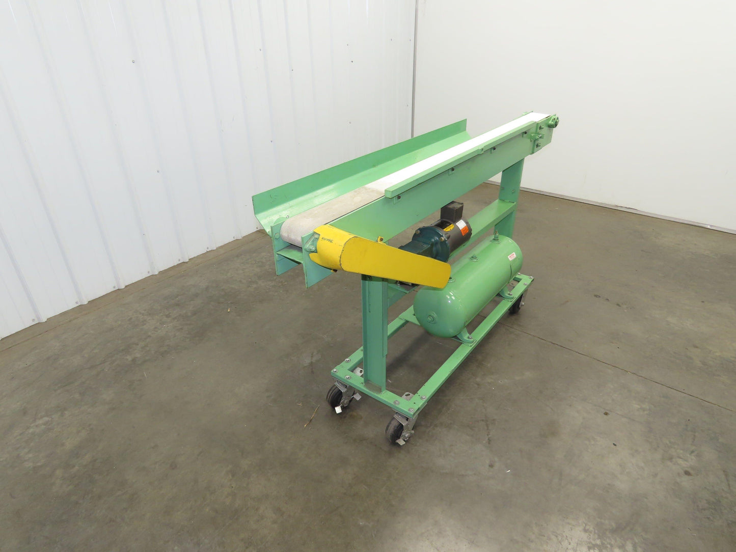 4"x 76" Small Belt Conveyor on Casters 230fpm High Speed Belt Drive 460V 3PH