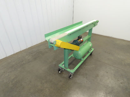 4"x 76" Small Belt Conveyor on Casters 230fpm High Speed Belt Drive 460V 3PH