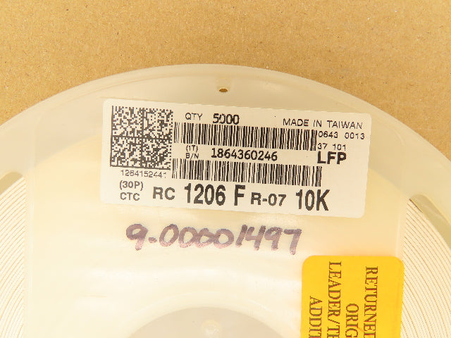 Yageo RC1206FR-0710KL Chip Resistor Tape And Reel 10 kOhms ± 1% 1/4W 5000 Pcs