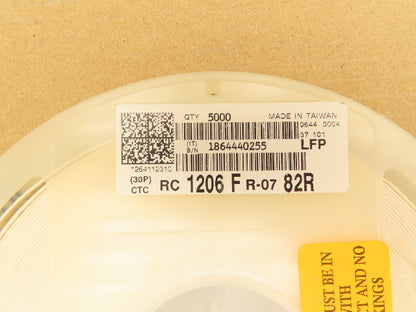 Yageo RC1206FR-0782RL Chip Resistor Tape And Reel 82 Ohms ± 1% 1/4W 5000 Pcs