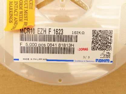 Rohm MCR10EZHF1623 Chip Resistor Tape And Reel 162 kOhms ± 1% 1/8W 5000 Pcs