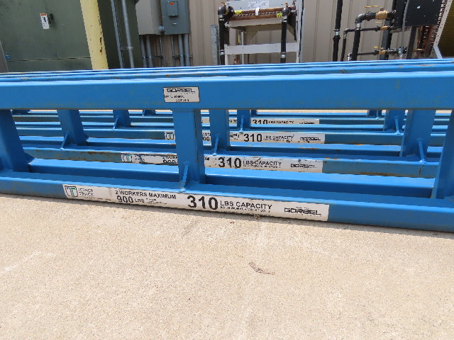 Gorbel 900Lb Tether Track Ceiling Mount Double Rail 2-Person Fall Protection 52'