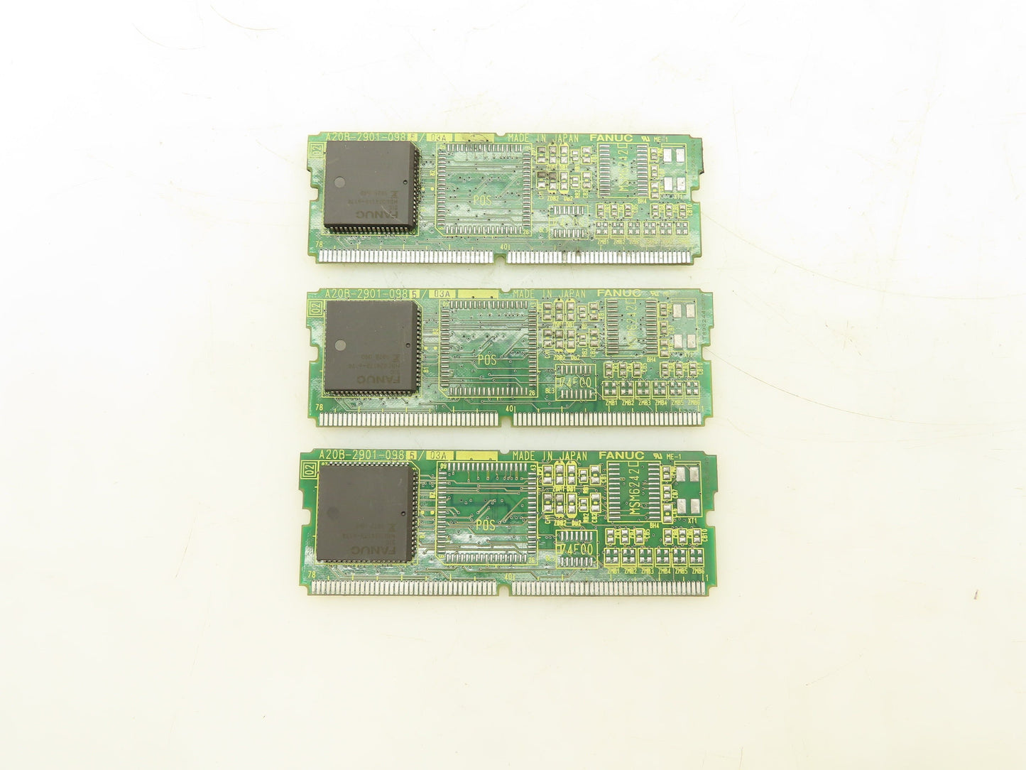 Fanuc A20B-2901-0985/03A Servo Daughter Circuit Board Memory Module Lot of 3