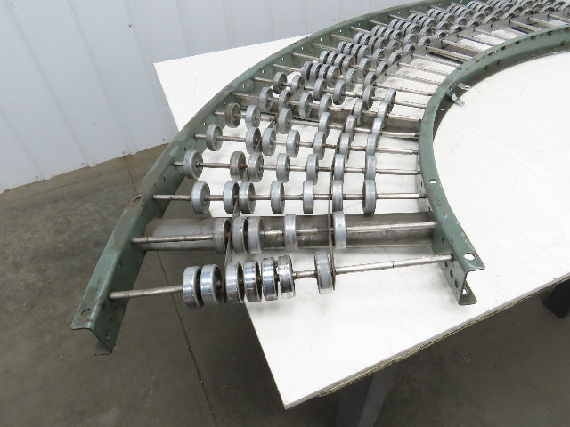 Hytrol 17.5"x 90° Curve Steel Skate Wheel Roller Gravity Conveyor Section