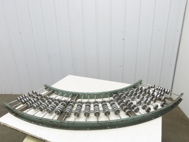 Hytrol 17.5"x 90° Curve Steel Skate Wheel Roller Gravity Conveyor Section