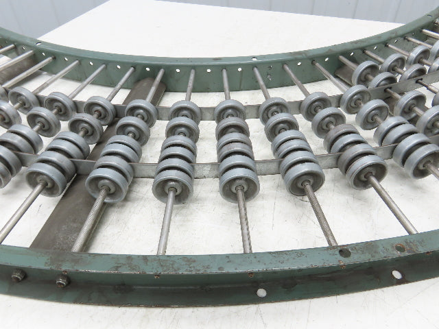 Hytrol 17.5"x 90° Curve Steel Skate Wheel Roller Gravity Conveyor Section