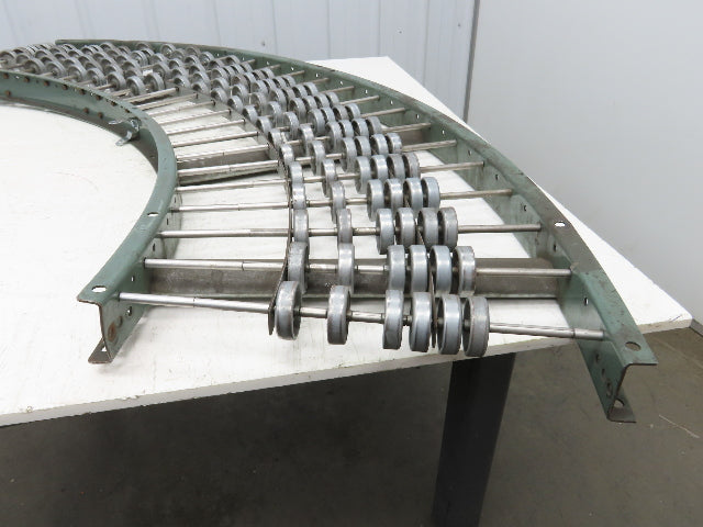 Hytrol 17.5"x 90° Curve Steel Skate Wheel Roller Gravity Conveyor Section