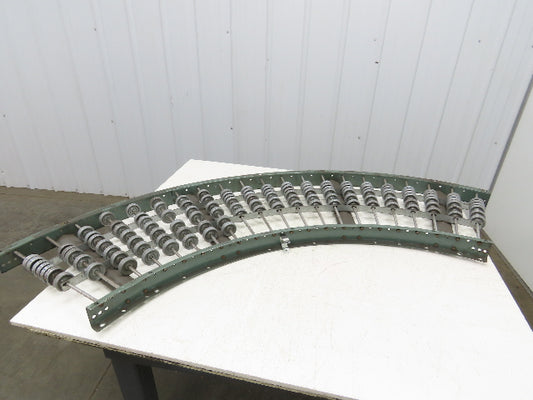 Hytrol 17.5"x 90° Curve Steel Skate Wheel Roller Gravity Conveyor Section