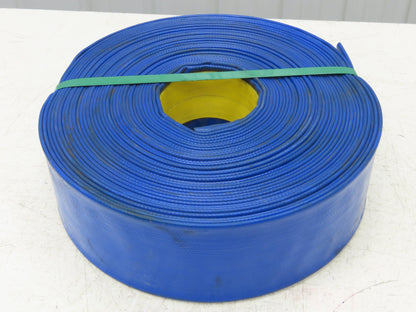 3" Layflat Blue PVC Water Delivery Irrigation Discharge Hose 100'