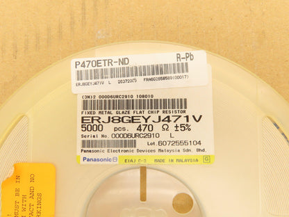 Panasonic ERJ8GEYJ471V Chip Resistor Tape And Reel 470 Ohms ± 5% 5000 Pcs