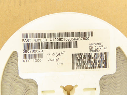 Kemet C1206C103J5RAC7800 Ceramic Capacitors 10000 Pf 50V ± 5 4000 Pcs