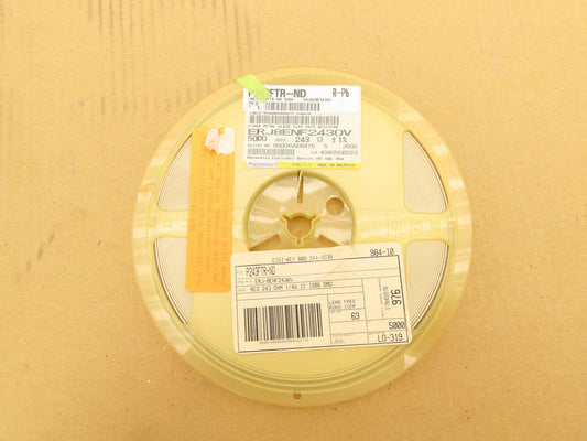 Panasonic ERJ-8ENF2430V Fixed Metal Flat Chip Resistors 243 Ohms ± 1% 5000 Pcs
