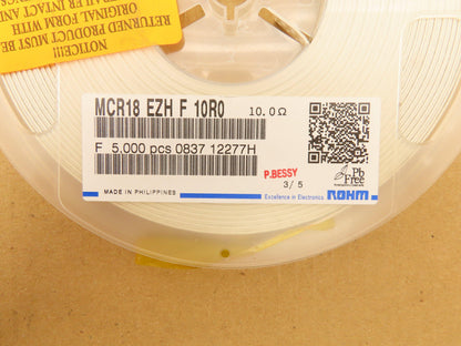 Rohm MCR18EZHF10R0 Chip Resistor Tape And Reel 10 Ohms ± 1% 5000 Pieces