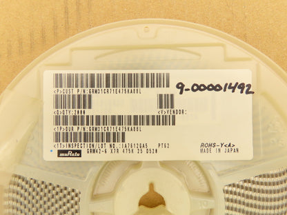 Murata GRM31CR71E475KA88L Ceramic Capacitors Tape And Reel 4.7 µF ± 10% 2000 Pcs