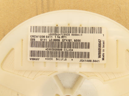 Vishay CRCW1206 Chip Resistor Tape And Reel 1206 1/4W ± 1% 5000 Pieces